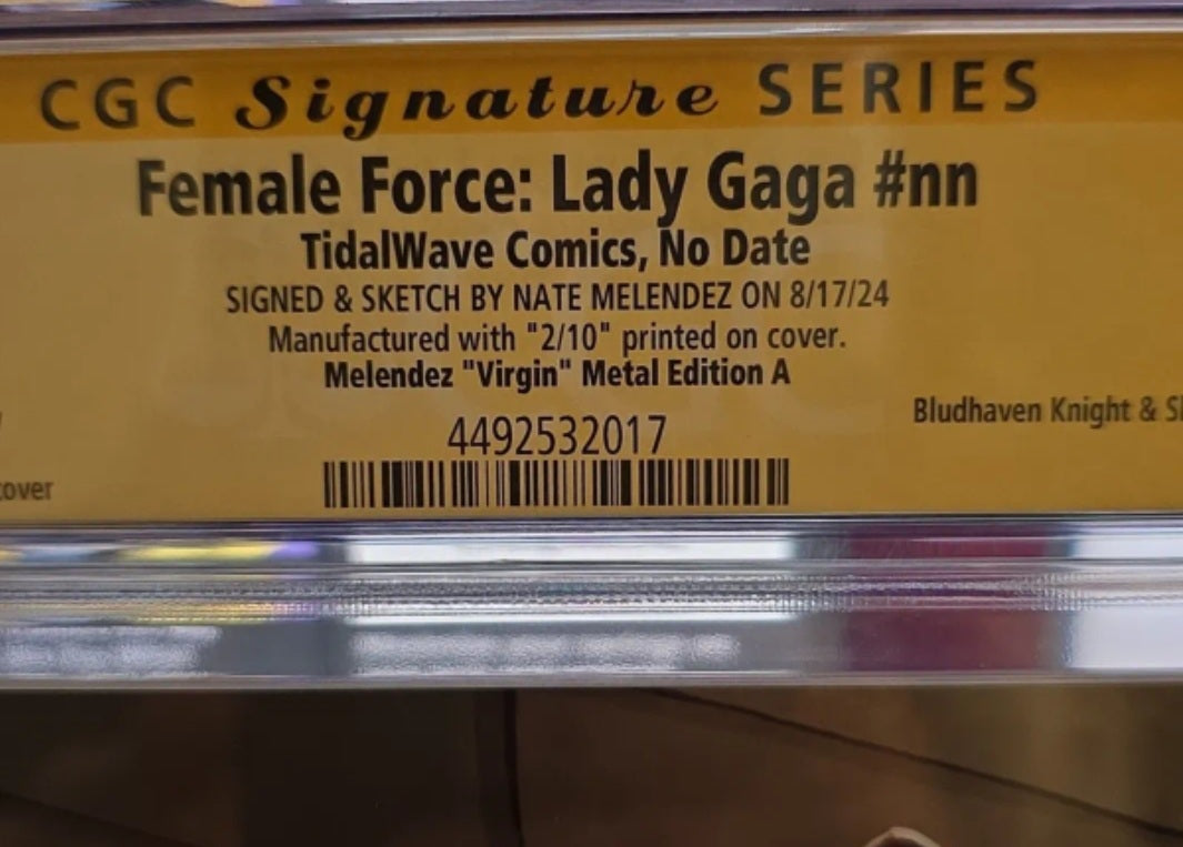 9.8 CGC Yellow Sig series Label